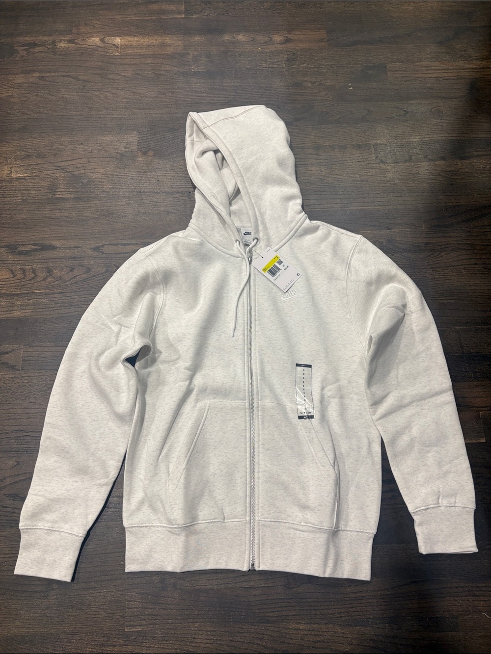 Nike Heather Light Gray Full-Zip Hoodie